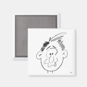 Character Gekke Face Man Animi Magneet (Voorkant / Achterkant)