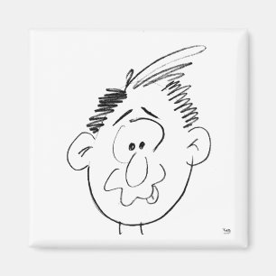 Character Gekke Face Man Animi Magneet