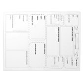 Character Sheet Notepad Notitieblok (Voorkant)