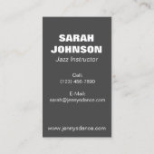 Character Shoe Dance Teacher Studio Choreograaf Visitekaartje (Achterkant)