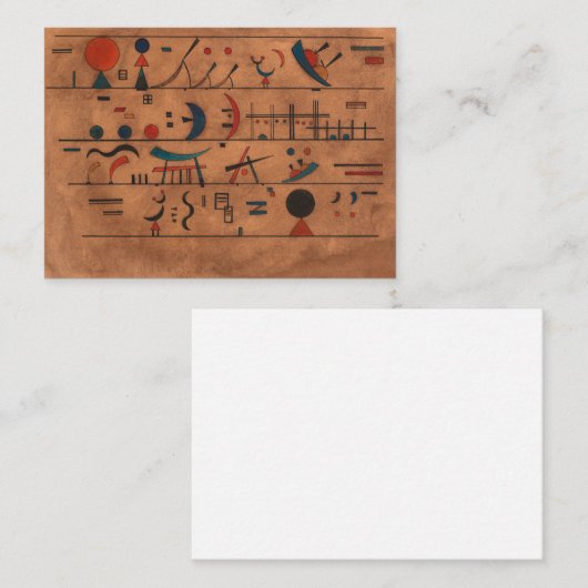 Character Strings, 1931, van Wassily Kandinsky Notitiekaartje (Voorkant / Achterkant)
