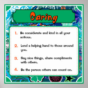 Character Traits Posters, Caring - 3 of 6 Poster