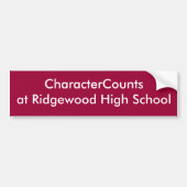 CharacterCountsat Ridgewood High School Bumpersticker (Voorkant)