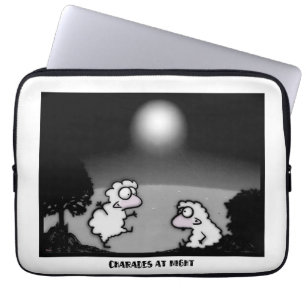 Charades bij nacht laptop sleeve
