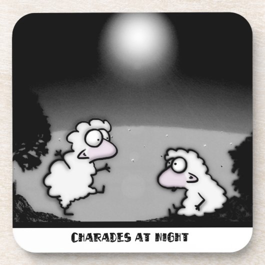 Charades bij nacht onderzetter (Voorkant)