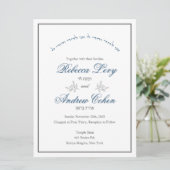 Charcoal Ani Ledodi Arch Jewish Wedding Invitation Kaart (Staand voorkant)