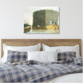Charcoal Bark , gelanceerd door de kunstenaar , pu Canvas Afdruk (Insitu (Slaapkamer))