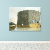 Charcoal Bark , gelanceerd door de kunstenaar , pu Canvas Afdruk (Insitu (Houten vloer))