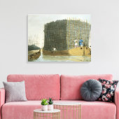 Charcoal Bark , gelanceerd door de kunstenaar , pu Canvas Afdruk (Insitu (Woonkamer))