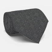 Charcoal Black Jacquard Monochrome Textured Stropdas (Opgerold)