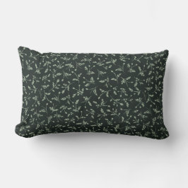 Charcoal Black Modern Farmhouse Daisy Buds Pattern Kussen