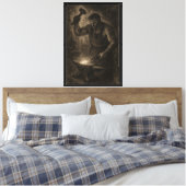 Charcoal Blacksmith aan het werk Canvas Afdruk (Insitu (Slaapkamer))