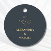 Charcoal Botanical Christian Wedding Thank You Bedankjes Labels