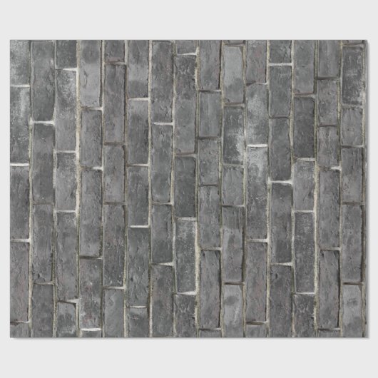 Charcoal Brick Pattern Cadeaupapier (Vlak)
