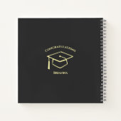 Charcoal Brown Photo Modern Graduation Notitieboek (Achterkant)
