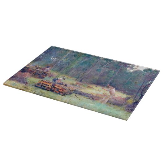 Charcoal Burners Wood Splitters Tom Roberts 1886 Snijplank (Hoek)