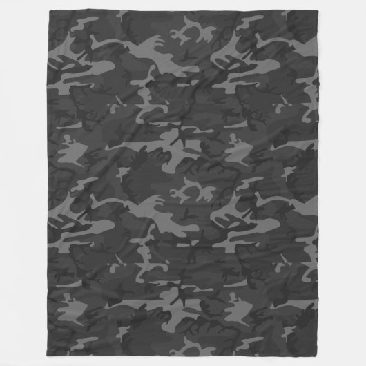 Charcoal Camo Fleece Deken (Voorkant)