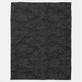 Charcoal Camouflage Fleece Blanket Deken