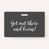 Charcoal Chevron Homeschool Educator ID Badge (Achterkant)