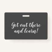 Charcoal Chevron Homeschool Student ID Badge (Achterkant)