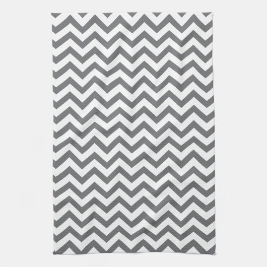 Charcoal Chevron Kitchen Towels Theedoek (Verticaal)
