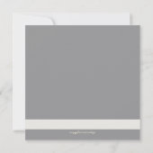  Charcoal & Cream Monogram Invitation Kaart (Achterkant)