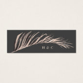 Charcoal Cream Pampas Grass Grey Gift Registry Mini Visitekaartjes (Voorkant)