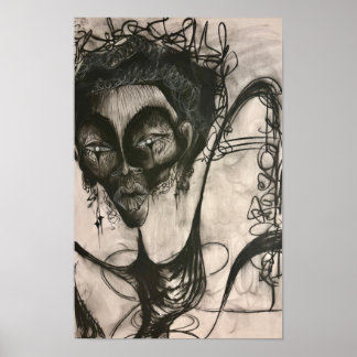 charcoal drawing poster