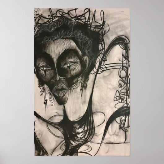 charcoal drawing poster (Voorkant)