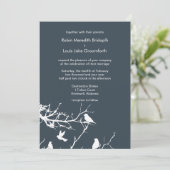 Charcoal Elegant Winter Weddings gepersonaliseerd Kaart (Staand voorkant)