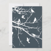 Charcoal Elegant Winter Weddings gepersonaliseerd Kaart (Achterkant)