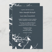 Charcoal Elegant Winter Weddings gepersonaliseerd Kaart (Voorkant / Achterkant)