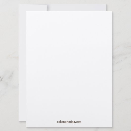 Charcoal Falling Branches Jewish Wedding Invite Kaart (Achterkant)