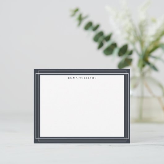 Charcoal Frame Note Card Kaart (Staand voorkant)