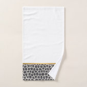 CHARCOAL GOLD PEBBLE BATHROOM TOWEL SET BAD HANDDOEK (Handdoek)