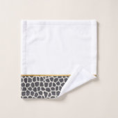 CHARCOAL GOLD PEBBLE BATHROOM TOWEL SET BAD HANDDOEK (Wasdoekje)