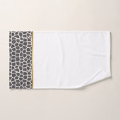 CHARCOAL GOLD PEBBLE BATHROOM TOWEL SET BAD HANDDOEK (Handdoek)