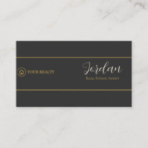 Charcoal Gold Vastgoedmakelaar Logo