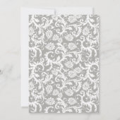 Charcoal Gray and Yellow Wedding Invitations Kaart (Achterkant)