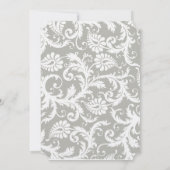 Charcoal Gray and Yellow Wedding Invitations Kaart (Achterkant)