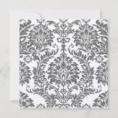 Charcoal Gray and Yellow Wedding Invitations Kaart (Achterkant)