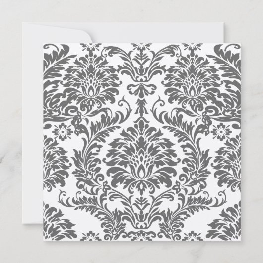 Charcoal Gray and Yellow Wedding Invitations Kaart (Achterkant)