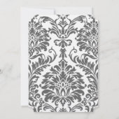 Charcoal Gray and Yellow Wedding Invitations Kaart (Achterkant)