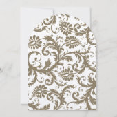 Charcoal Gray and Yellow Wedding Invitations Kaart (Achterkant)