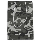 Charcoal Gray Camouflage Medium Cadeauzakje (Voorkant)
