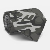 Charcoal Gray Camouflage Stropdas (Opgerold)