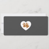 Charcoal Gray & Copper Boarding Pass Wedding Kaart (Achterkant)