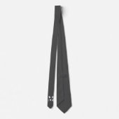 Charcoal Gray | Custom Monogram Wedding Groomsmen Stropdas (Achterkant)