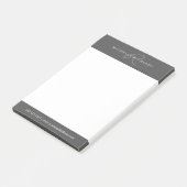 Charcoal Gray Elegant minimalist Monogram Logo Post-it® Notes (Schuin)