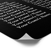 Charcoal Gray Fleur de Lis Lights | Zitschaart Poster (Hoek)